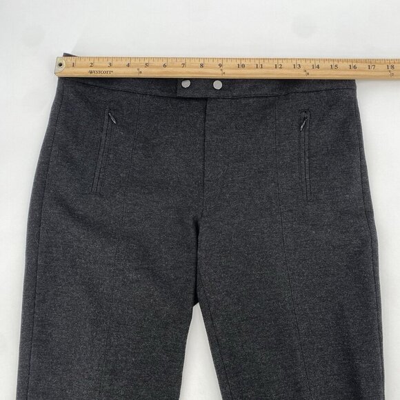 VINCE Women's Size 10 Heather Gray Ponte Knit Front Seam Pant With Zippers - Picture 10 of 12